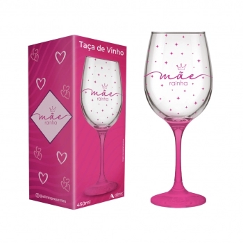 Taça Vinho de Vidro 450ml Luva com 01 - Mãe Rainha