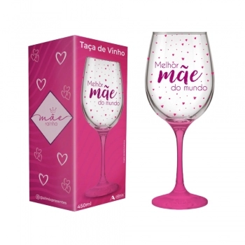 Taça Vinho de Vidro 450ml Luva com 01 - Mãe do Mundo