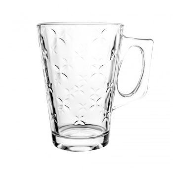 Xícara Irish Coffee de Vidro Pétalas 250ml