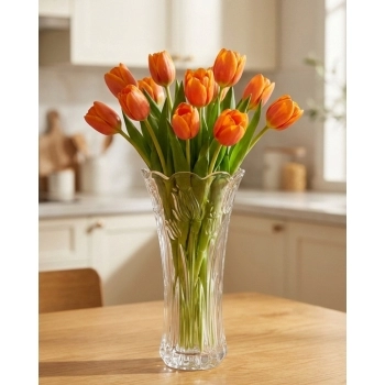 Vaso Decorativo de Vidro Rose 23 cm