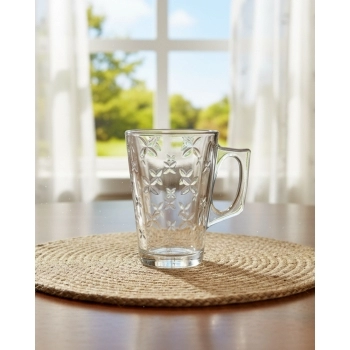 Xícara Irish Coffee de Vidro Pétalas 250ml