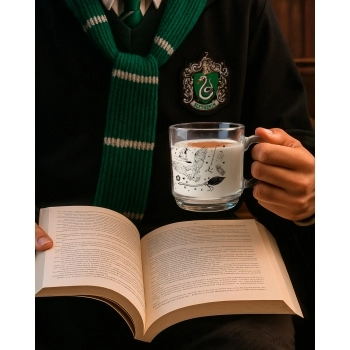 Caneca De Vidro Harry Potter Elementos 300 ML - Luva Com 1 Unid - Elementos