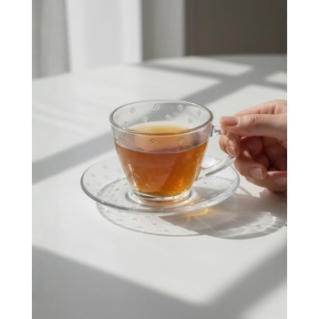 Xícara de Chá com Pires de Vidro Petit 160ml