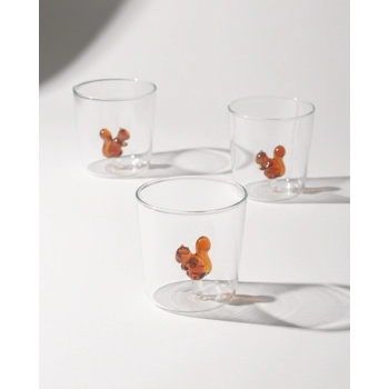 Copo Borossilicato 3D 350ml Luva com 1 - Esquilo