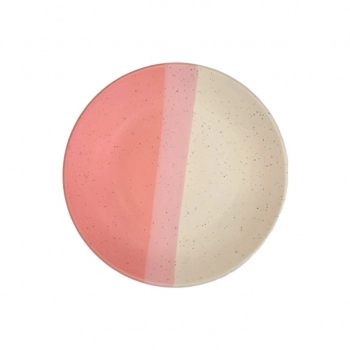 Prato Sobremesa Cerâmica Ternura 18 cm Rosa