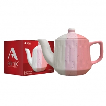 Bule Cerâmica Ternura Dome 400ml - Rosa Luva com 1