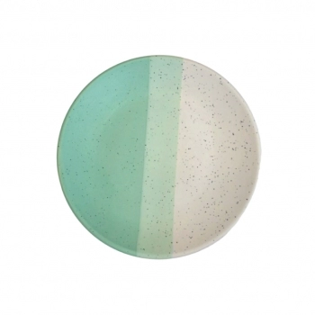 Prato Sobremesa Cerâmica Ternura 18 cm Verde