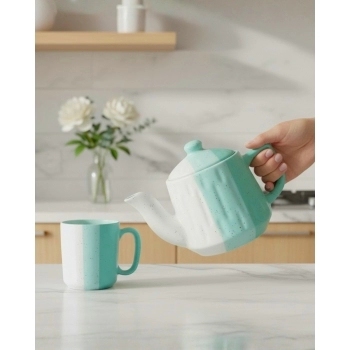 Bule Cerâmica Ternura Dome 400ml - Verde Luva com 1