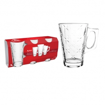 Xícara Irish Coffee de Vidro Pétalas 250ml