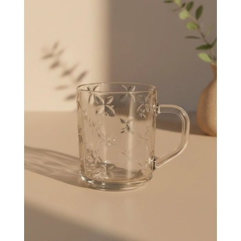 Caneca de Vidro Pétalas 240ml