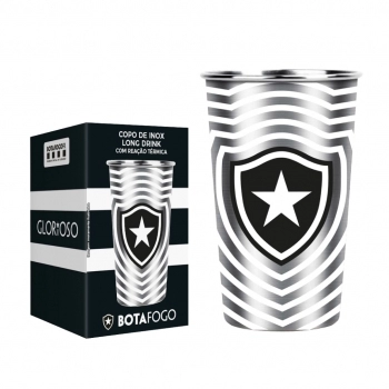 Copo Térmico Inox com Reação Térmica 450 ml Botafogo – Luva com 1
