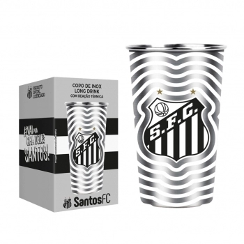 Copo Térmico Inox com Reação Térmica 450 ml Santos – Luva com 1