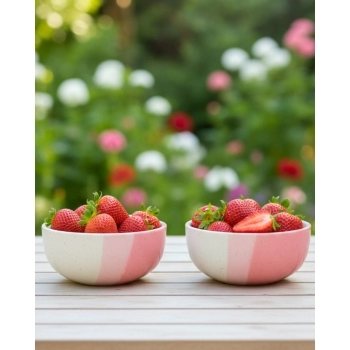 TIGELA CERAMICA TERNURA 450 ML - ROSA