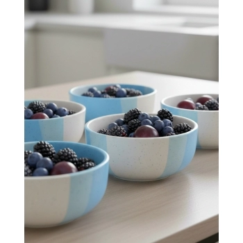 TIGELA CERAMICA TERNURA 450 ML - AZUL