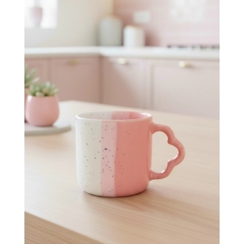 Xícara de Cerâmica Ternura Dome 180ml – Rosa