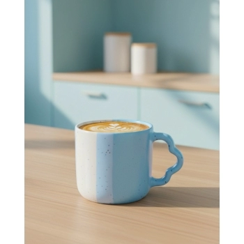 Xícara de Cerâmica Ternura Dome 180ml – Azul