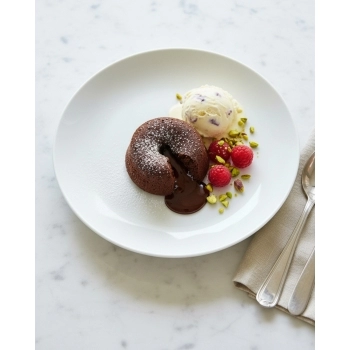 Prato Sobremesa de Vidro White Shiro 19 cm