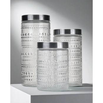 Pote de Vidro Olinda 2200ml com Tampa Metal