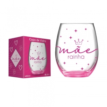 Copo de Vidro 480 ml “Mãe Rainha"