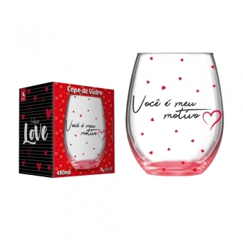 Copo de Vidro Love 480 ml – Motivo