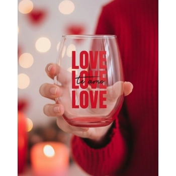 Copo de Vidro Love 480 ml - Te Amo