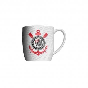 Caneca Porcelana Urban Corinthians Democracia 360ml Branca