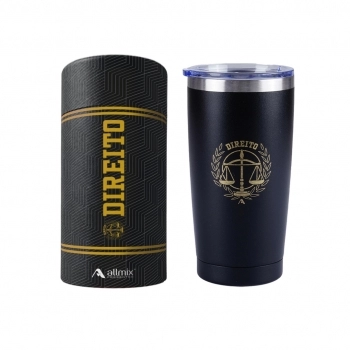 Copo térmico inox long drink com tampa 600 ml Direito luva com 1
