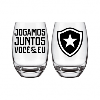 Copo de Vidro Long Drink Belize 470 ml Botafogo - Juntos - Luva com 2