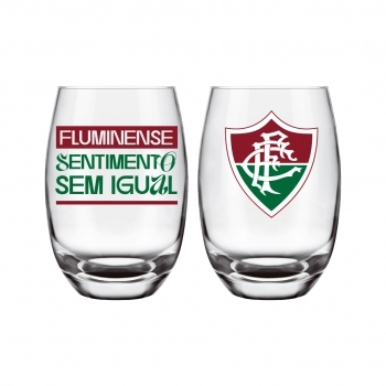 Copo de vidro long drink Belize 470 ml Fluminense luva com 2 - Sem Igual