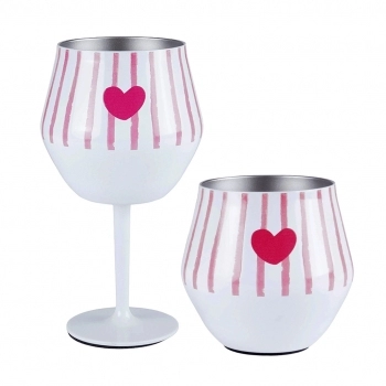 Taça ou Copo Térmico Inox 2 em 1 360 ml Love - luva com 1