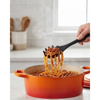 Utensílio Pegador De Massa 27,5cm Silicone - Preto