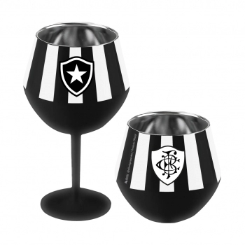 Taça ou copo térmico inox 2 em 1 360 ml Botafogo na luva com 1