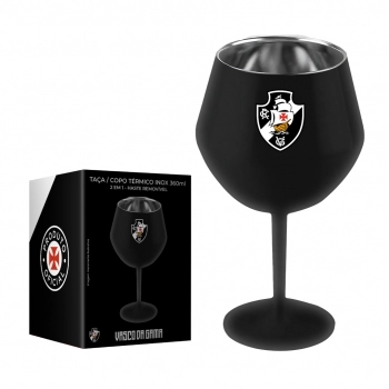 Taça ou copo térmico inox 2 em 1 360 ml Vasco na luva com 1