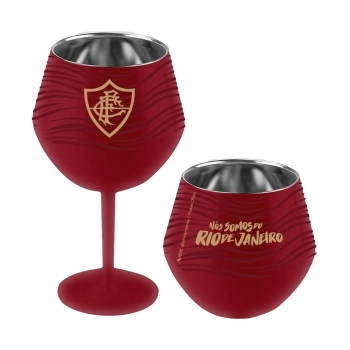 Taça ou copo térmico inox 2 em 1 360 ml Fluminense na luva com 1
