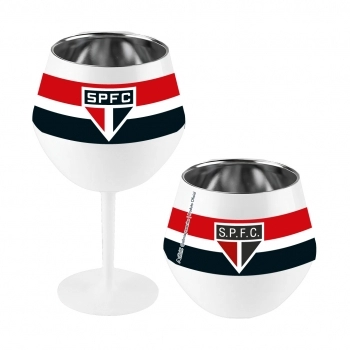 Taça ou copo térmico inox 2 em 1 360 ml São Paulo na luva com 1
