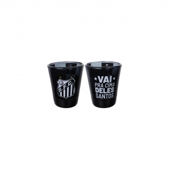 Copo de vidro shot 55 ml Santos na luva com 2 - Pra Cima