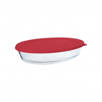 Assadeira borossilicato oval 1600 ml com tampa