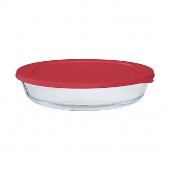Assadeira borossilicato oval 2400 ml com tampa