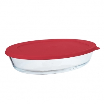 Assadeira borossilicato oval 3000 ml com tampa