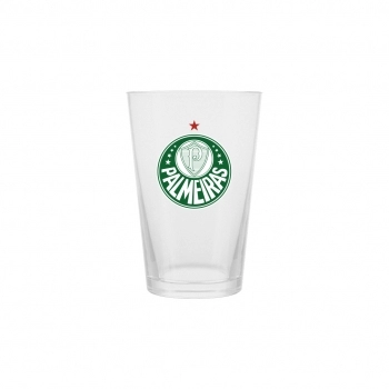 Copo de vidro caipirinha fosco 450 ml Palmeiras na luva com 1 - Torcida