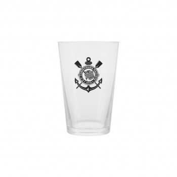 Copo de vidro caipirinha fosco 450 ml Corinthians na luva com 1 - Poderoso