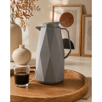 Garrafa térmica de plástico Prisma 1000 ml - Cinza