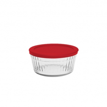 Tigela de Vidro Redonda Cheffe com Tampa Color 150ml - Sortida