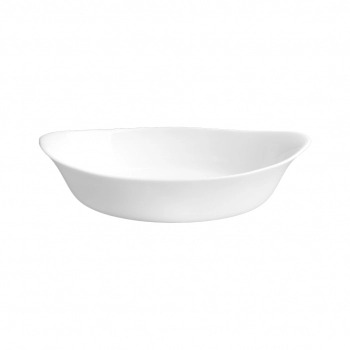 Assadeira de vidro oval White com alça 1000 ml