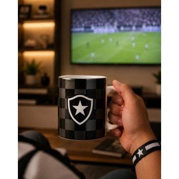 Caneca de Cerâmica Reta 300 ml Botafogo Luva com 1 - Juntos