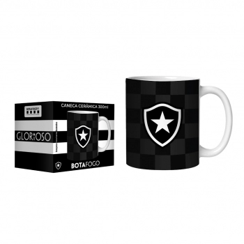 Caneca de Cerâmica Reta 300 ml Botafogo Luva com 1 - Juntos