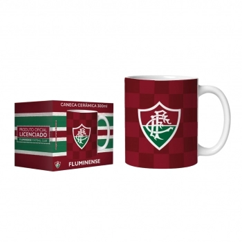 Caneca de Cerâmica Reta 300 ml Fluminense Luva com 1 - Sem Igual