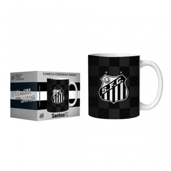 Caneca de cerâmica reta 300 ml Santos Luva com 1 - Pra Cima