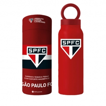 Garrafa Térmica Inox com Suporte Magnético 700 ml São Paulo na luva com 1