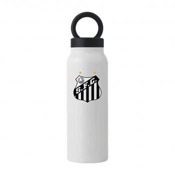 Garrafa Térmica Inox com Suporte Magnético 700 ml Santos na luva com 1